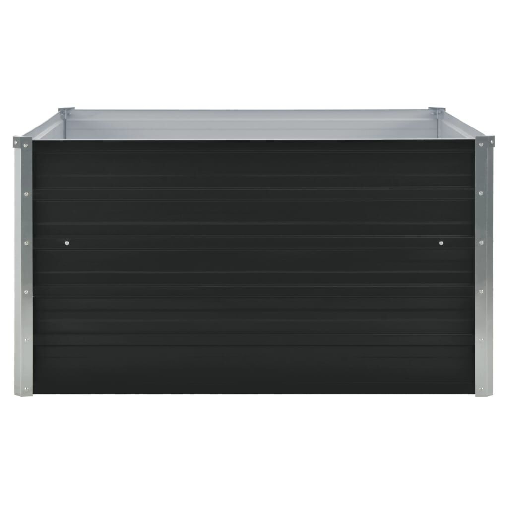 vidaXL Plantenbak verhoogd 100x100x45cm gegalvaniseerd staal antraciet
