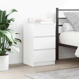 VidaXL Nachtkastjes (2 stuks) - Wit, 3 Lades, 59% Korting!