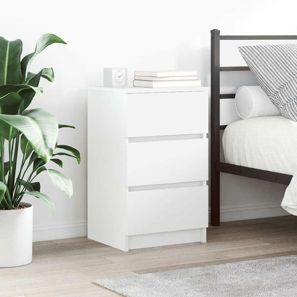 VidaXL Nachtkastjes (2 stuks) - Wit, 3 Lades, 59% Korting!