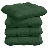 vidaXL Zitkussens 4 pcs Donkergroen 45 x 45 cm Katoen Stof
