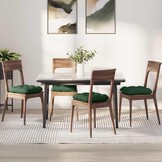 vidaXL Zitkussens 4 pcs Donkergroen 45 x 45 cm Katoen Stof