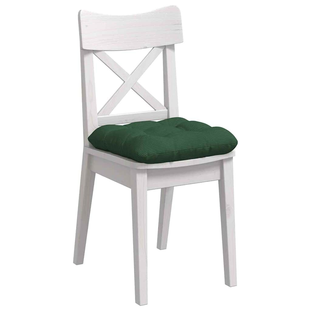 vidaXL Zitkussens 4 pcs Donkergroen 45 x 45 cm Katoen Stof