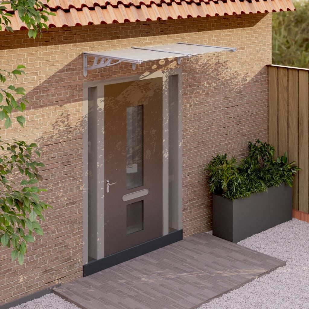 vidaXL Deurluifel 152,5x90 cm polycarbonaat grijs en transparant