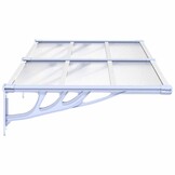 vidaXL Deurluifel 152,5x90 cm polycarbonaat grijs en transparant