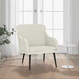 Crèmekleurige fluwelen fauteuil 63x76x80 cm | 34% korting