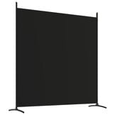 vidaXL Kamerscherm met 3 panelen 525x180 cm stof zwart