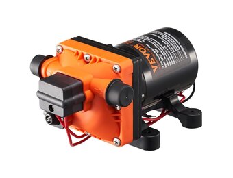 VEVOR Nautica Membraanpomp, 12 V, 3 GPM, 11,36 l/min, 4-kamer-waterpomp, 12 volt DC met automatische drukschakelaar, 40-100 psi, 55 psi, MNPT-aansluiting voor camper, jacht, voedsel, truck, camper,