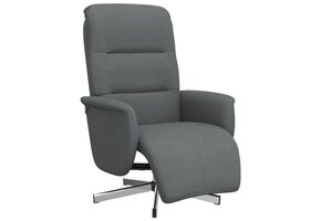 Verstelbare Fauteuil met Voetensteun - Stof Donkergrijs - 35% Korting