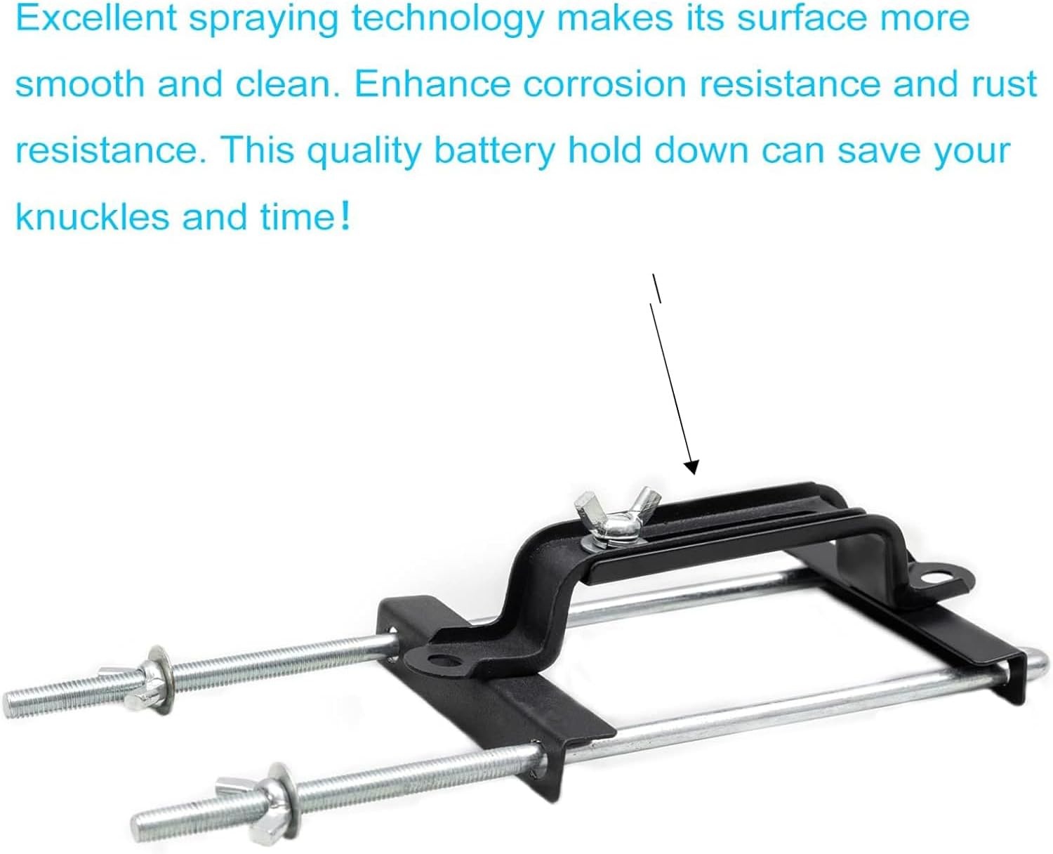 Greluma Universele Verstelbare Batterijhouder met J-Bouten - 23cm