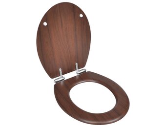 Soft-close Toiletbril MDF - Simpel Ontwerp - Bruin (36% Korting)