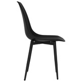 vidaXL Eetkamerstoelen 4 st PP zwart