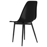 vidaXL Eetkamerstoelen 4 st PP zwart