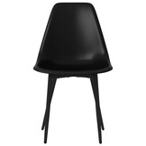 vidaXL Eetkamerstoelen 4 st PP zwart