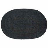 vidaXL Vloerkleed Natuurlijk en Zwart 300 x 300 cm Jute
