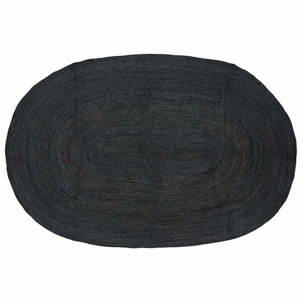 vidaXL Vloerkleed Natuurlijk en Zwart 300 x 300 cm Jute