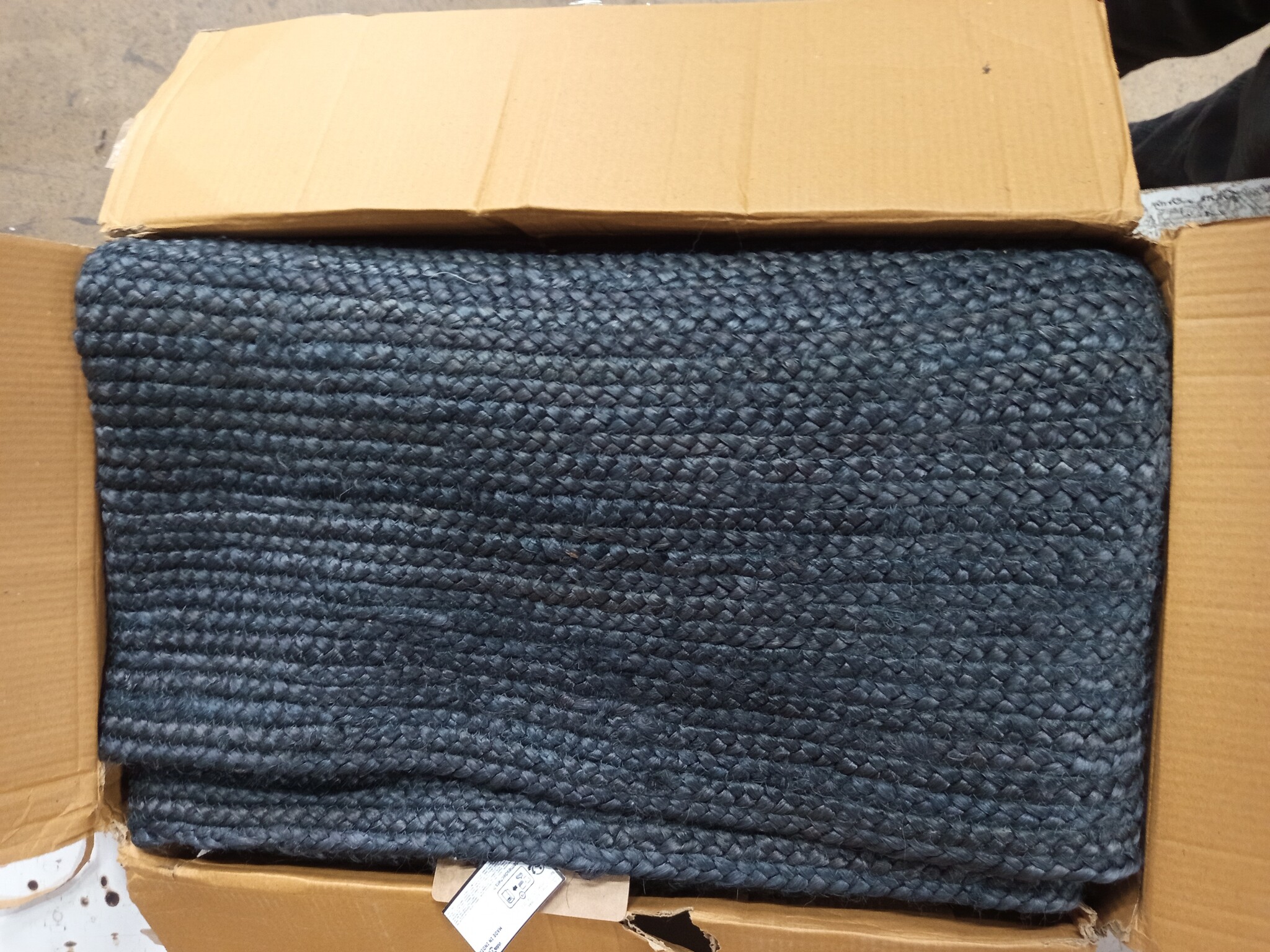 vidaXL Vloerkleed Natuurlijk en Zwart 300 x 300 cm Jute