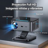 1500 ANSI / Google TV / Auto Focus: XIWBSY draagbare projector 38000 lumen, 360° draaibaar, wifi 6, Bluetooth 5.3, spraakbediening, ondersteuning 4K 1080P, videoprojectoren voor thuisbioscoop/outdoor