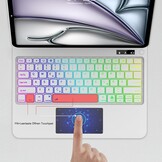 SENGBIRCH Magic Keyboard met Cover en Trackpad voor iPad Air 13" (2024/2025) en iPad Pro 12.9" - QWERTZ Duits, Wit