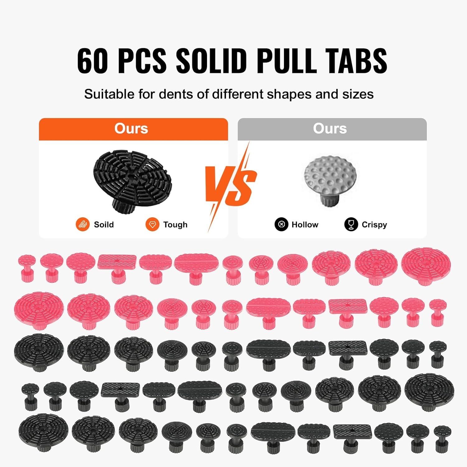 VEVOR 107-delige reparatieset voor deuken zonder verf, met goudkleurige lifter, brugtrekker, glijhamer, zuignap, stoomreiniger voor auto's