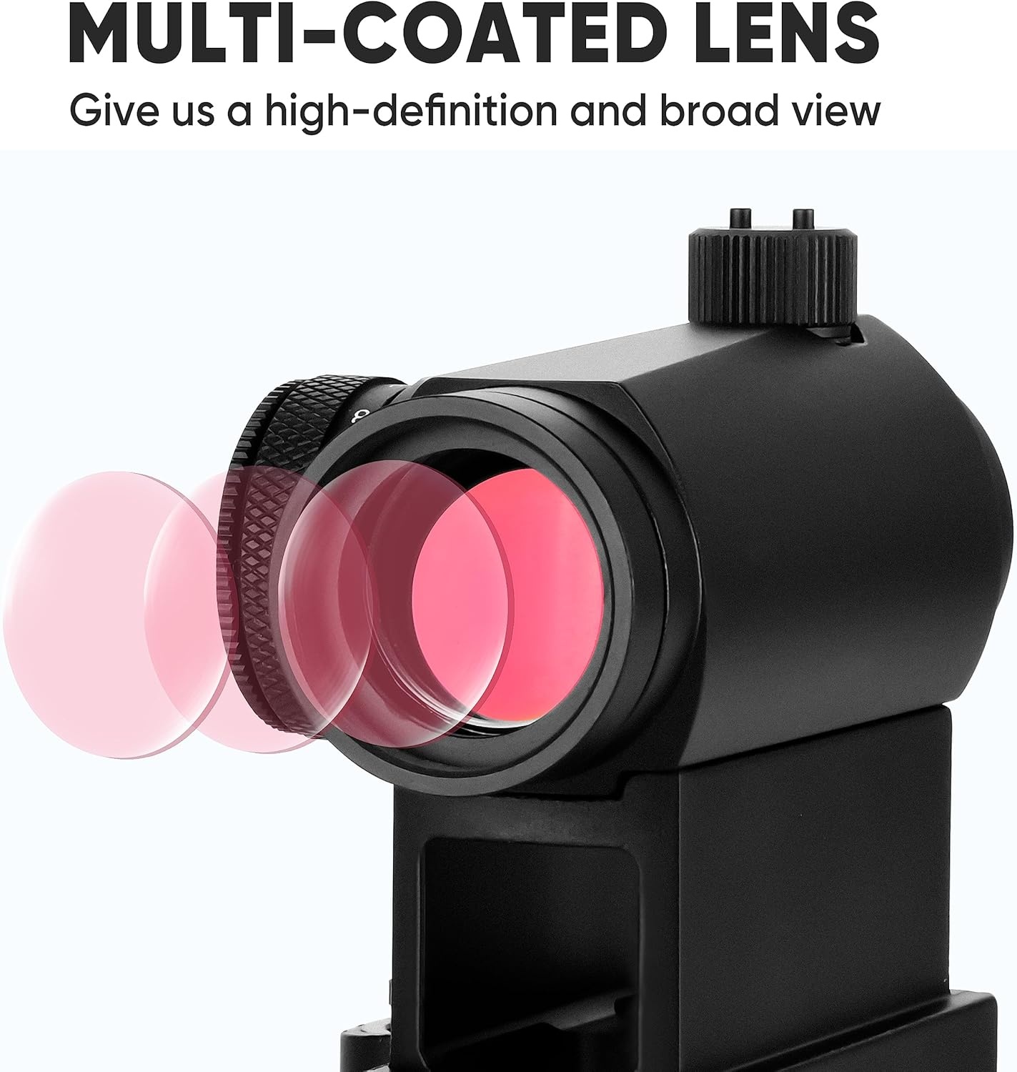 AOMEKIE Red Dot Vizier voor Airsoft, 11 Helderheidsstanden, voor 20 mm rail