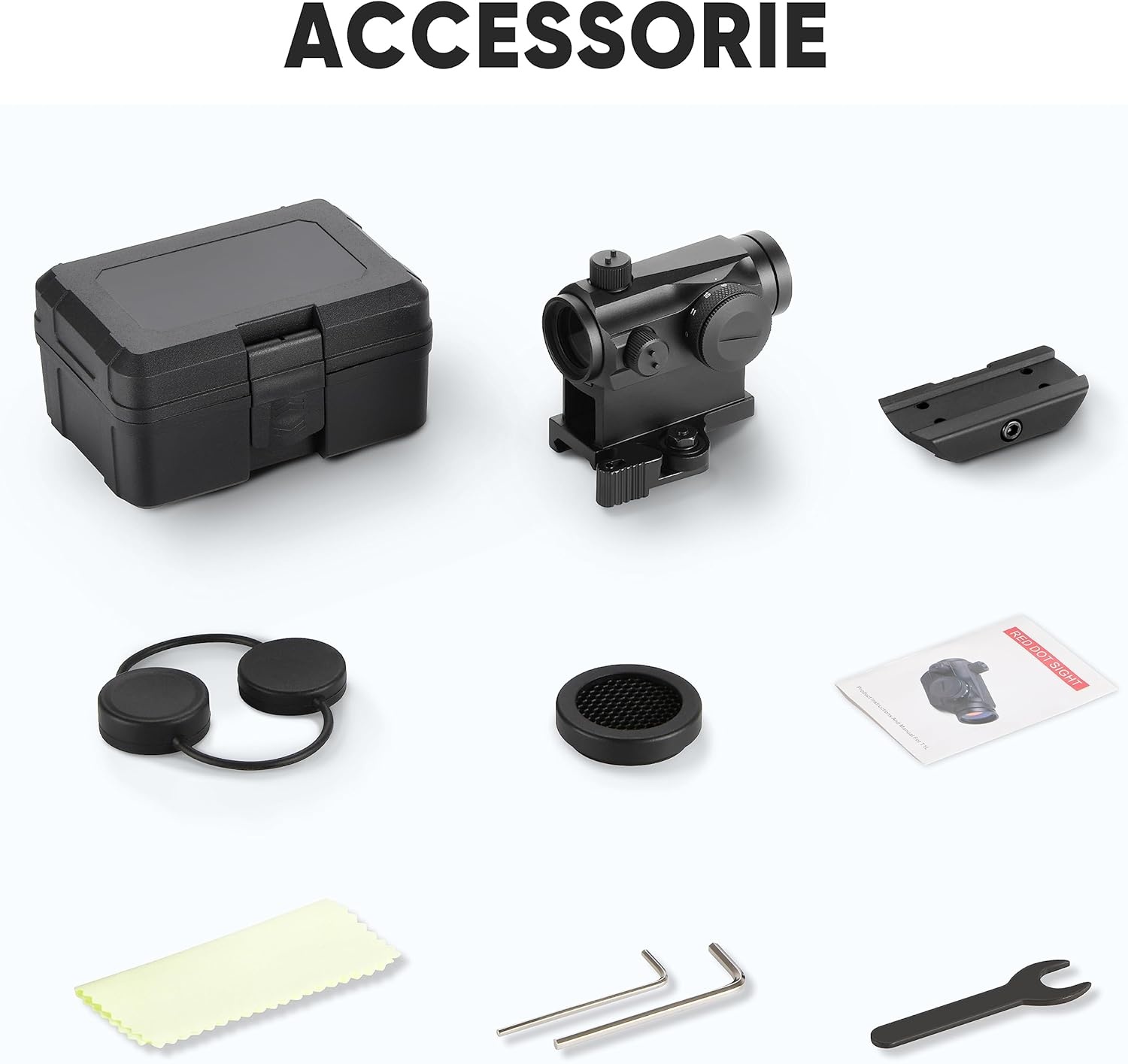 AOMEKIE Red Dot Vizier voor Airsoft, 11 Helderheidsstanden, voor 20 mm rail