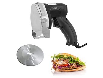 Saro 418-1020 ED 100 elektrisch professioneel snijmes voor döner kebab en gyros, zwart/Edelstahl