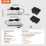 VEVOR 10 koppen ultrasone verstuiver, 7000 ml/h, IP67 waterdichte mistfabrikant met 280 W voeding, boei, reserveschijven, voor vijver, tuin, rotstuin, kas, Halloween-decoratie