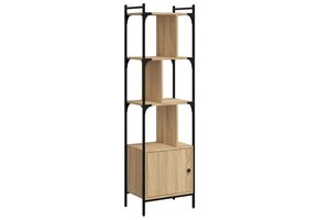 Boekenkast met Deur - Sonoma Eiken - 44,5x30x154,5 cm - 34% Korting