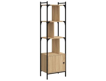vidaXL Boekenkast met deur 44,5x30x154,5 cm hout sonoma eikenkleurig