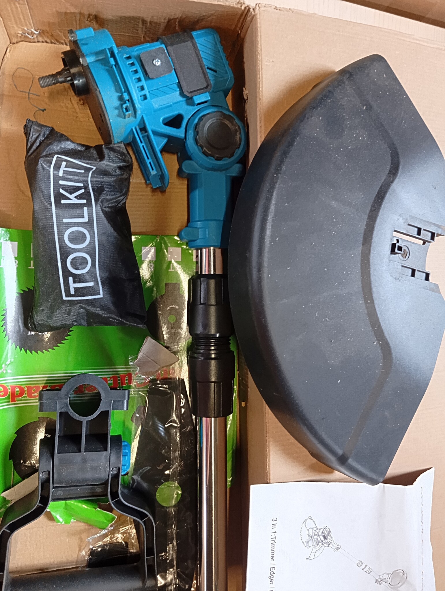 Accu-grastrimmer voor Makita-accu's met 5 soorten messen, borstelloze grastrimmer met onkruidborstel, 5-in-1 elektrische grastrimmer, 90 graden draaibare kop voor gazon en tuin