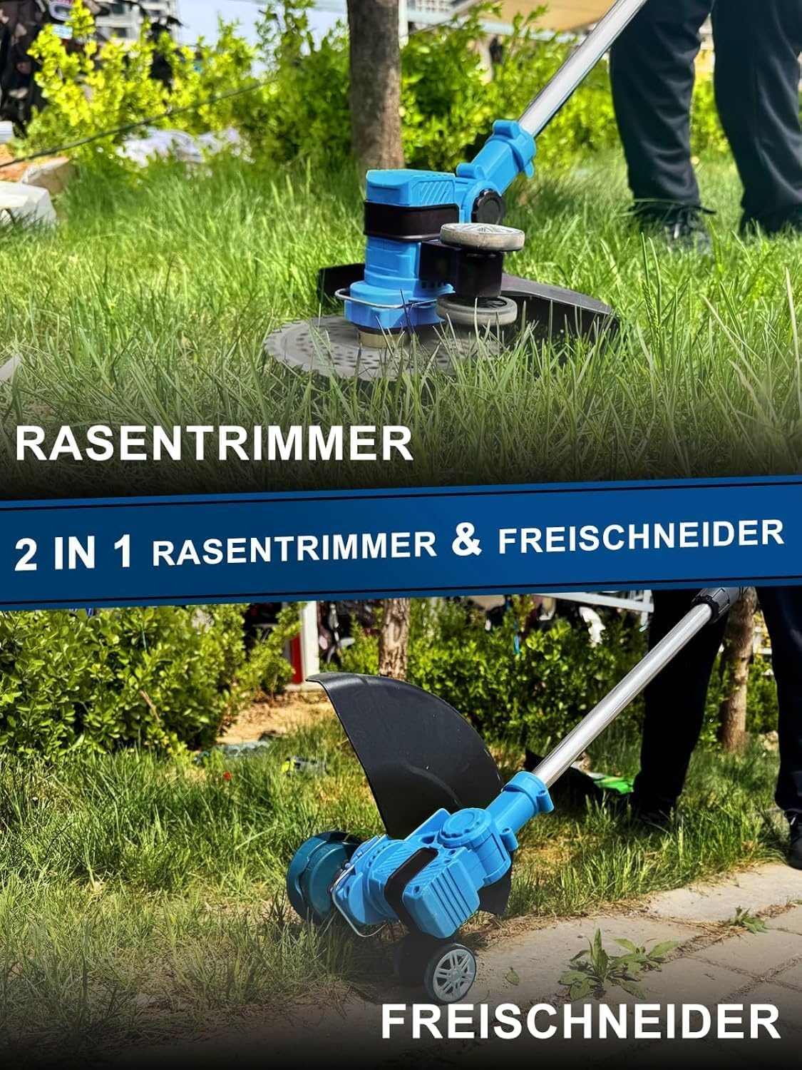 Accu-grastrimmer voor Makita-accu's met 5 soorten messen, borstelloze grastrimmer met onkruidborstel, 5-in-1 elektrische grastrimmer, 90 graden draaibare kop voor gazon en tuin