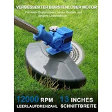Accu-grastrimmer voor Makita-accu's met 5 soorten messen, borstelloze grastrimmer met onkruidborstel, 5-in-1 elektrische grastrimmer, 90 graden draaibare kop voor gazon en tuin