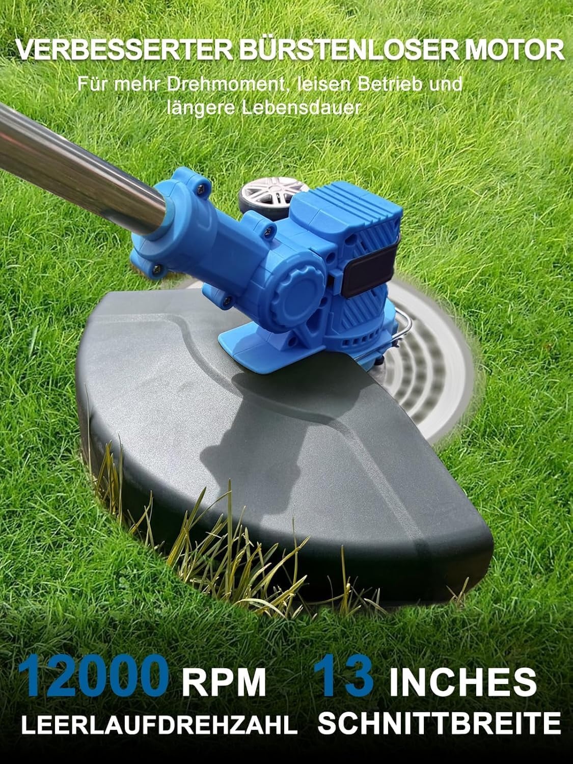 Accu-grastrimmer voor Makita-accu's met 5 soorten messen, borstelloze grastrimmer met onkruidborstel, 5-in-1 elektrische grastrimmer, 90 graden draaibare kop voor gazon en tuin