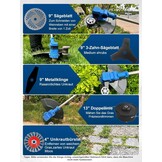 Accu-grastrimmer voor Makita-accu's met 5 soorten messen, borstelloze grastrimmer met onkruidborstel, 5-in-1 elektrische grastrimmer, 90 graden draaibare kop voor gazon en tuin