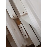 vidaXL Tuinstoel Adirondack met voetenbank tafel massief vurenhout wit
