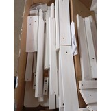 vidaXL Tuinstoel Adirondack met voetenbank tafel massief vurenhout wit