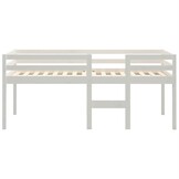 vidaXL Hoogslaper massief grenenhout wit 90x200 cm