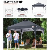 ABCCANOPY 3x3m Pop-Up Gazebo met Roltas en Gewichtszakken - Antracietgrijs