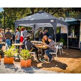 ABCCANOPY 3x3m Pop-Up Gazebo met Roltas en Gewichtszakken - Antracietgrijs