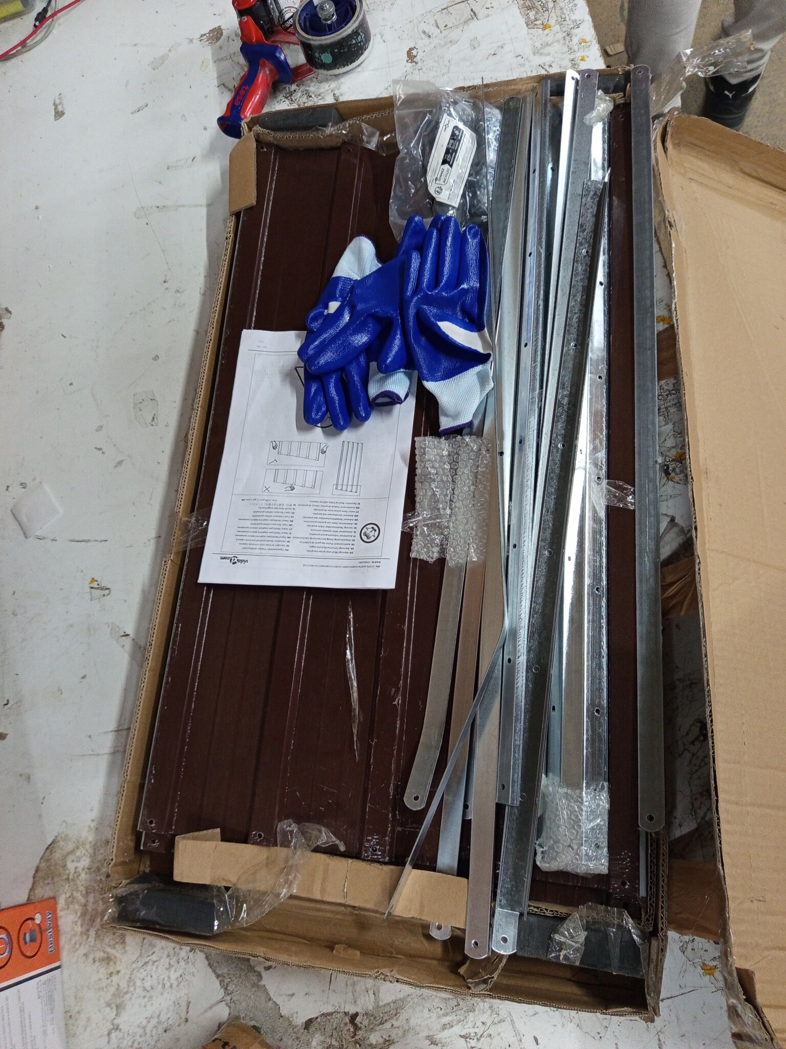 vidaXL Plantenbak verhoogd 320x80x77 cm gegalvaniseerd staal bruin