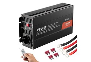 1000W Zuivere Sinus Omvormer (2000W Piek) met Afstandsbediening - 34% Korting!