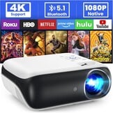 Beamer Thuisbioscoop Draagbaar 4K Full HD 1080P 9500 Lumen 10000:1 contrast 200 inch scherm Bluetooth HDMI USB compatibel met smartphone laptop PS5