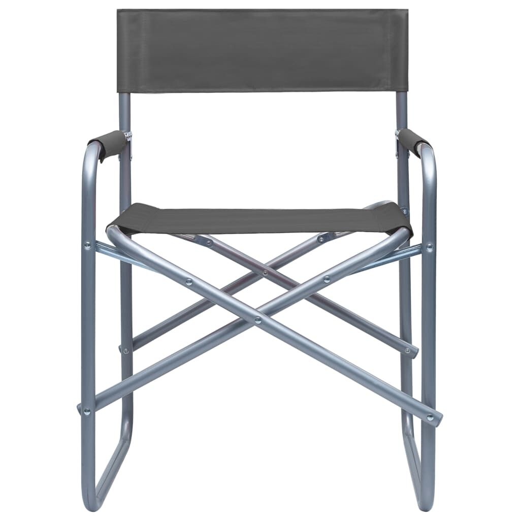 vidaXL Regisseursstoelen 2 stuks Staal Grijs - 52% Korting!