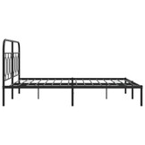 Zwart Metalen Bedframe met Hoofdbord - 150x200 cm (52% Korting)