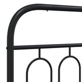 Zwart Metalen Bedframe met Hoofdbord - 150x200 cm (52% Korting)