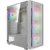 GAMDIAS AURA GC2 ELITE WH A PC Behuizing Mid Tower Wit met Gehard Glas en 4x 120mm ARGB Fans