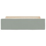 vidaXL Bedlades Set 2x, Lichtgrijs Fluweel & Hout - 82% Korting