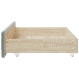 vidaXL Bedlades Set 2x, Lichtgrijs Fluweel & Hout - 82% Korting