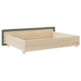 vidaXL Bedlades Set 2x, Lichtgrijs Fluweel & Hout - 82% Korting