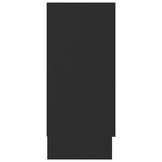 vidaXL Vitrinekast 120x30,5x70 cm bewerkt hout zwart